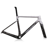 ICAN Graro gravel bike frame in ice crack paintjob with omm offset