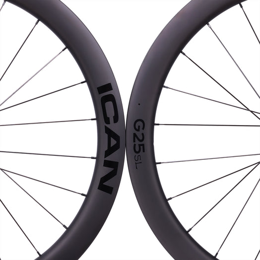 ICAN 700C G25 SL gravel wheels with DT Swiss hubs