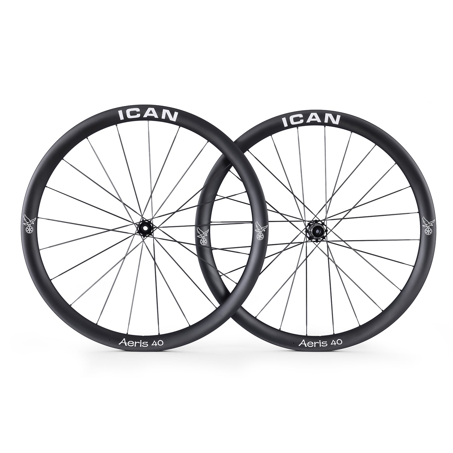 ICAN Aeris 40 disc carbone spoke wheelset 45T ratchet