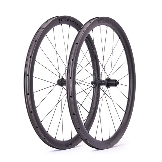 ICAN hooked gravel wheels 70C G24 SL with DT Swiss hubs
